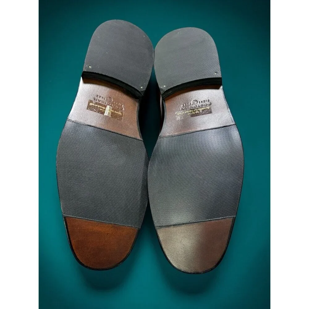 Bostonian Longford Tassel Loafers Burgundy Leather 11M New - Picture 10 of 12